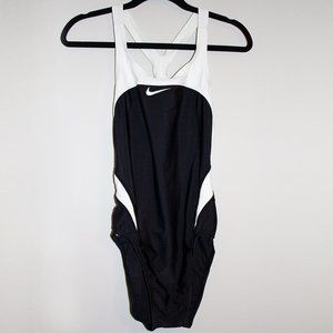 Nike One Piece Swimsuit Black and White Size 38
